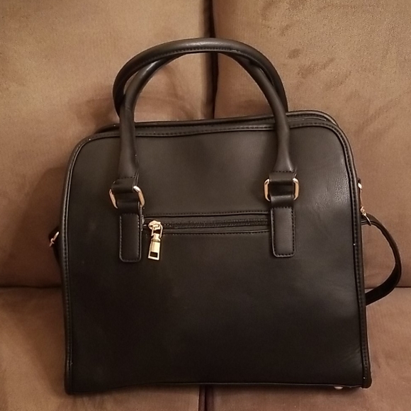 Black handbag with gold studs and hardware - Picture 6 of 16